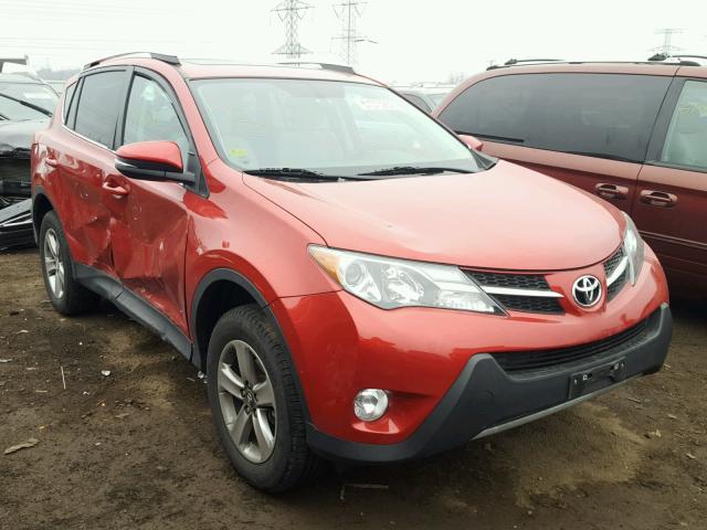 2T3RFREV7FW282995 - 2015 TOYOTA RAV4 XLE RED photo 1