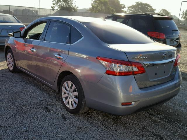 3N1AB7AP3EL646018 - 2014 NISSAN SENTRA S GRAY photo 3