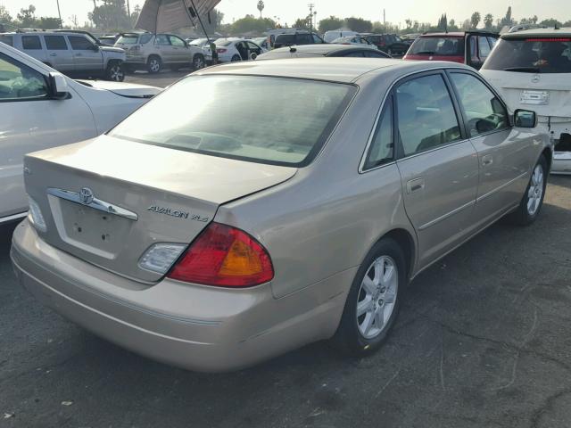 4T1BF28B7YU049351 - 2000 TOYOTA AVALON XL TAN photo 4