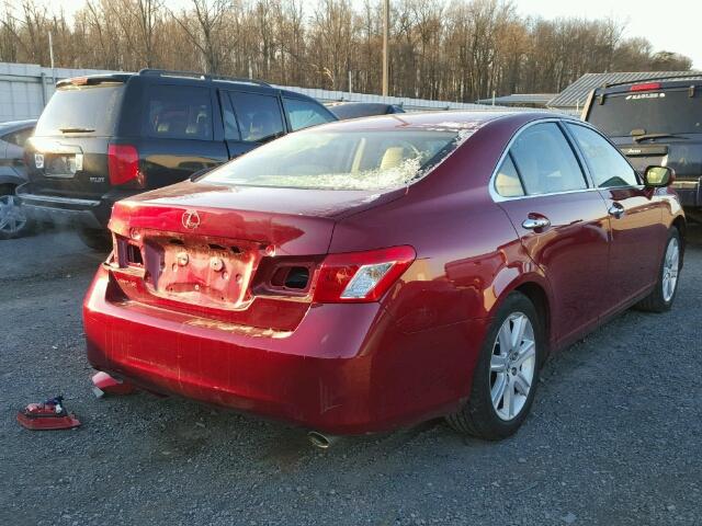 JTHBJ46G492295928 - 2009 LEXUS ES 350 RED photo 4