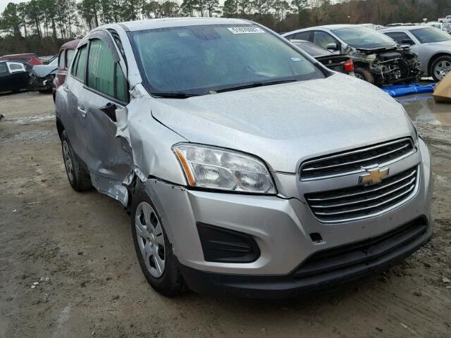 KL7CJKSB4FB127736 - 2015 CHEVROLET TRAX LS SILVER photo 1