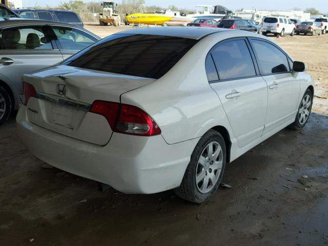 2HGFA16509H539938 - 2009 HONDA CIVIC LX WHITE photo 4