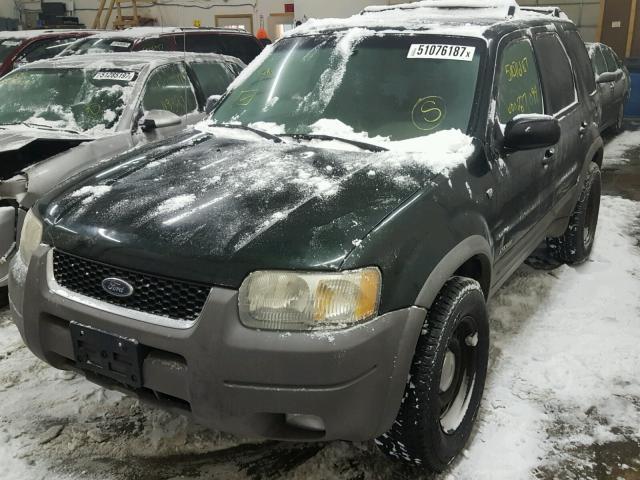 1FMCU04102KA16206 - 2002 FORD ESCAPE XLT GREEN photo 2