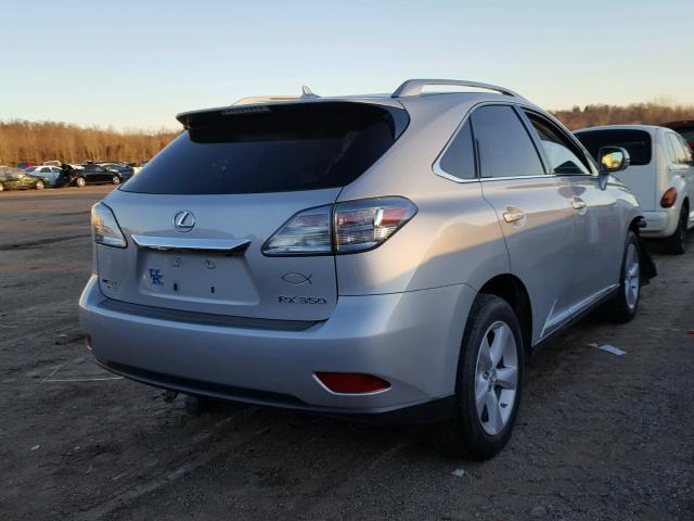 2T2BK1BA5CC131624 - 2012 LEXUS RX 350 SILVER photo 4