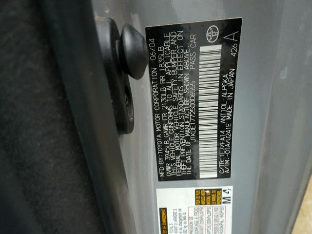 JTKDE177250006555 - 2005 TOYOTA SCION TC Qara foto 10