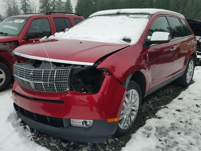 2LMDU88C39BJ12080 - 2009 LINCOLN MKX RED photo 2