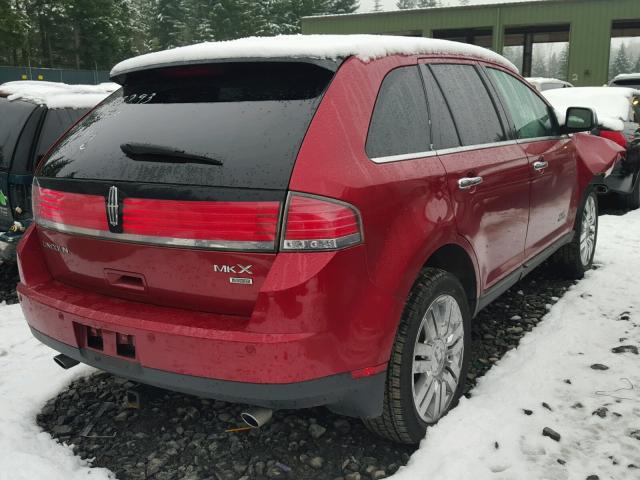 2LMDU88C39BJ12080 - 2009 LINCOLN MKX RED photo 4