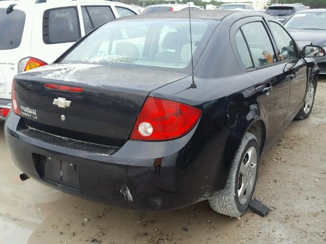 1G1AK55F877137576 - 2007 CHEVROLET COBALT LS BLACK photo 4