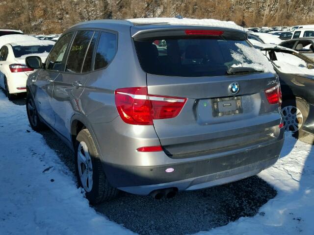 5UXWX5C59CL727519 - 2012 BMW X3 XDRIVE2 GRAY photo 3