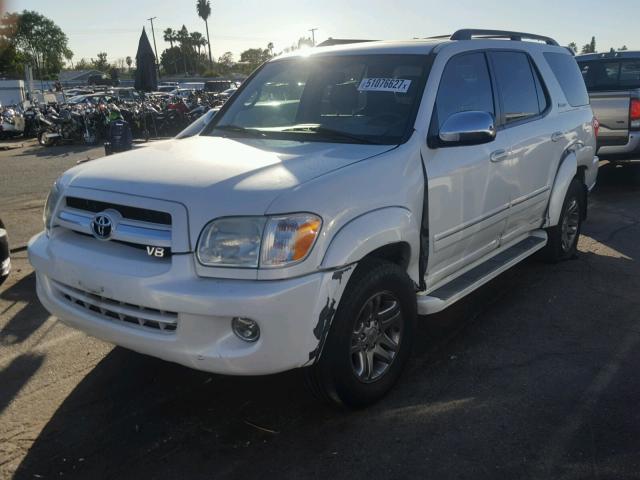 5TDZT38A07S290812 - 2007 TOYOTA SEQUOIA LI WHITE photo 2