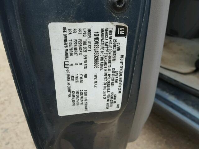 1GNDV23L45D266696 - 2005 CHEVROLET UPLANDER L 蓝色 照片 10