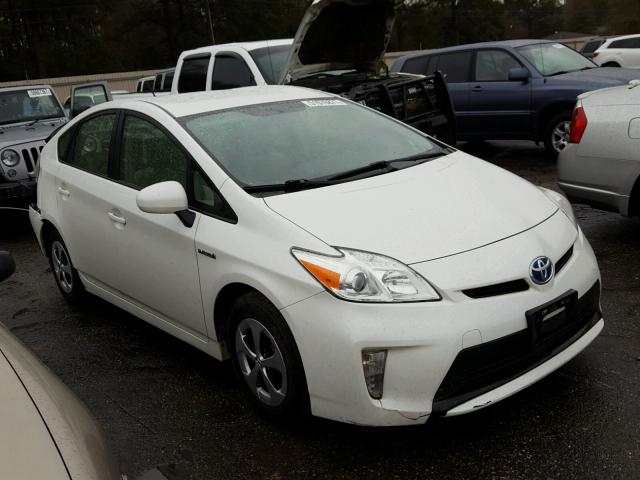 JTDKN3DU8E0371214 - 2014 TOYOTA PRIUS WHITE photo 1