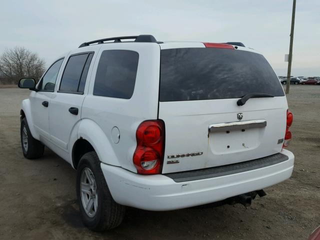 1D4HB48D04F198077 - 2004 DODGE DURANGO SL WHITE photo 3