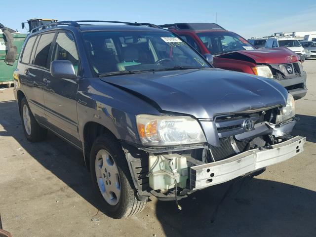 JTEEP21AX40013568 - 2004 TOYOTA HIGHLANDER BLUE photo 1