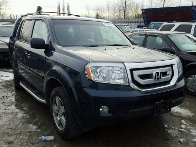 5FNYF4H51BB020822 - 2011 HONDA PILOT EXL BLUE photo 1