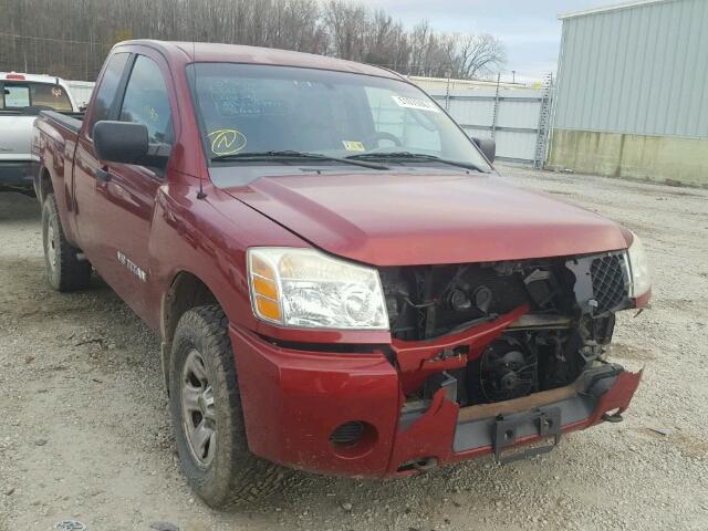 1N6BA06B75N580126 - 2005 NISSAN TITAN XE RED photo 1