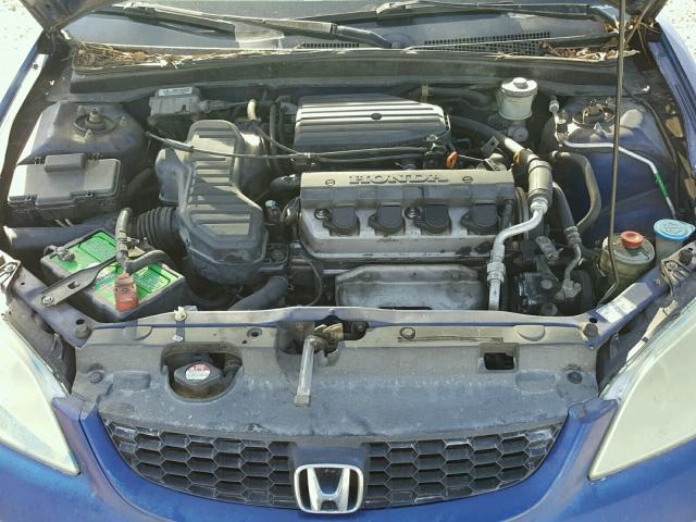 1HGEM22545L016420 - 2005 HONDA CIVIC LX BLUE photo 7