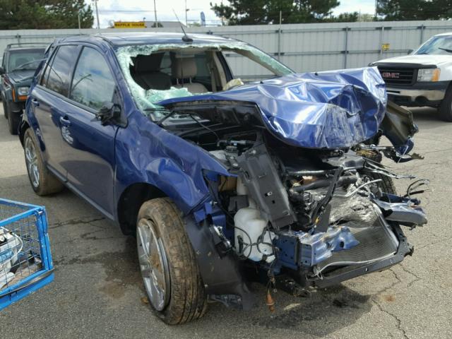 2FMDK3JC3DBB10336 - 2013 FORD EDGE BLUE photo 1