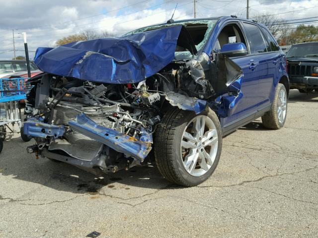 2FMDK3JC3DBB10336 - 2013 FORD EDGE BLUE photo 2