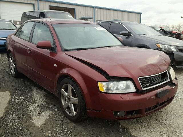 WAULC68E34A263216 - 2004 AUDI A4 1.8T QU MAROON photo 1