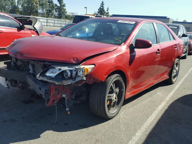 4T1BF1FK6CU620463 - 2012 TOYOTA CAMRY BASE RED photo 2