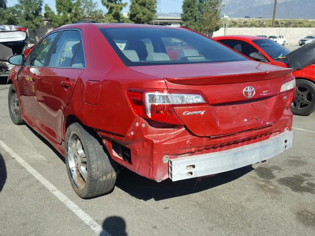 4T1BF1FK6CU620463 - 2012 TOYOTA CAMRY BASE RED photo 3