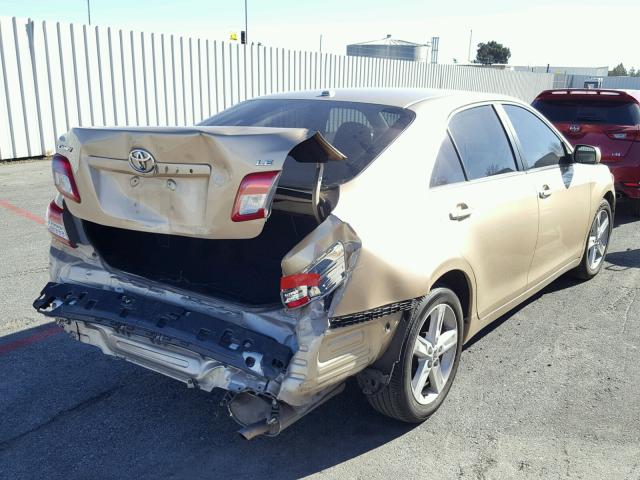 4T1BF3EK4BU673951 - 2011 TOYOTA CAMRY BASE GOLD photo 4