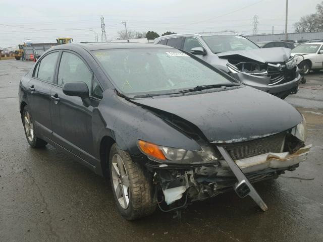 1HGFA16818L017928 - 2008 HONDA CIVIC EX BLACK photo 1