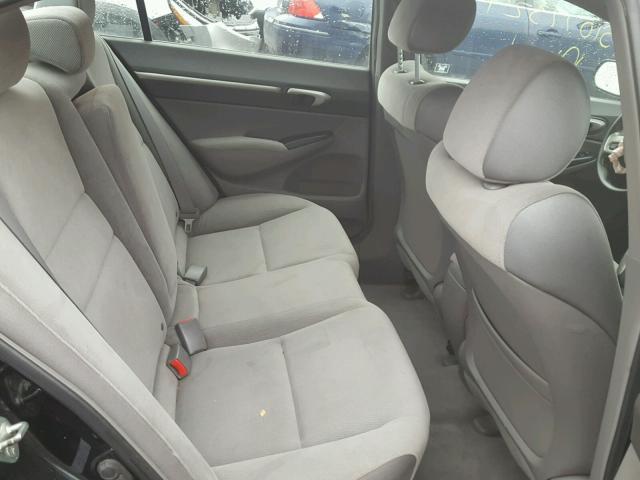 1HGFA16818L017928 - 2008 HONDA CIVIC EX BLACK photo 6