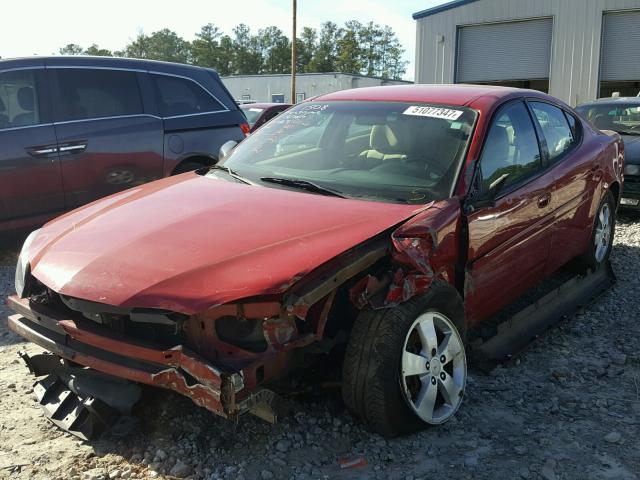 2G2WP552781131508 - 2008 PONTIAC GRAND PRIX RED photo 2