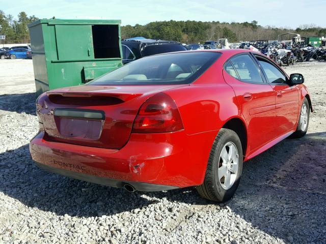 2G2WP552781131508 - 2008 PONTIAC GRAND PRIX RED photo 4