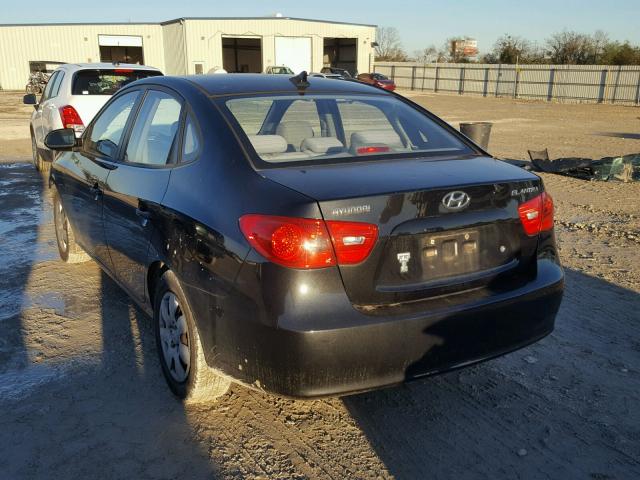 KMHDU46D69U661847 - 2009 HYUNDAI ELANTRA GL BLACK photo 3