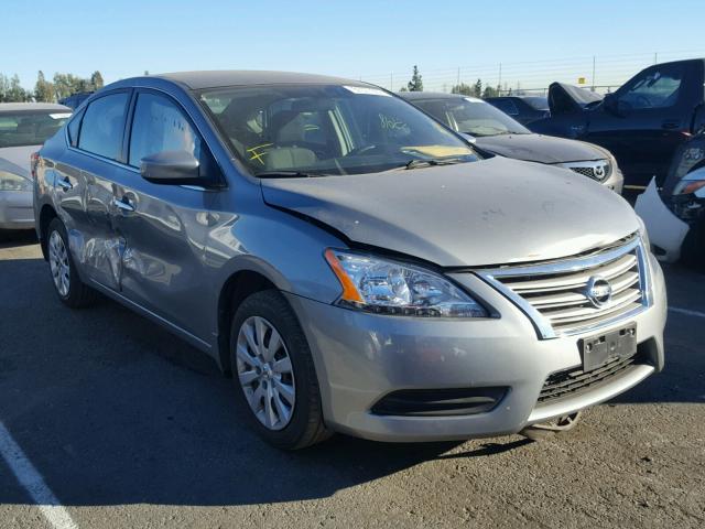 3N1AB7AP0EL686136 - 2014 NISSAN SENTRA S SILVER photo 1