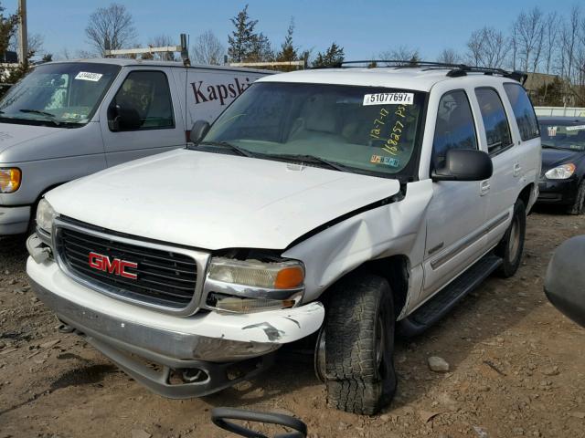 1GKEK13T31J168257 - 2001 GMC YUKON WHITE photo 2