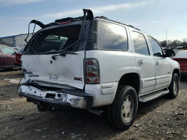 1GKEK13T31J168257 - 2001 GMC YUKON WHITE photo 4