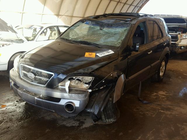 KNDJD733X35040858 - 2003 KIA SORENTO EX BLACK photo 2