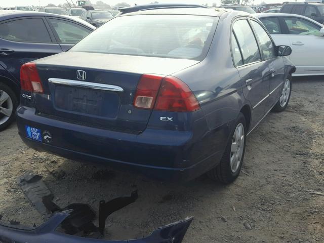 2HGES26742H541147 - 2002 HONDA CIVIC EX BLUE photo 4