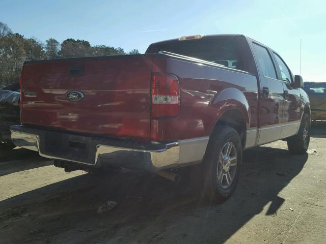 1FTPW12V87KD66086 - 2007 FORD F150 SUPER RED photo 4