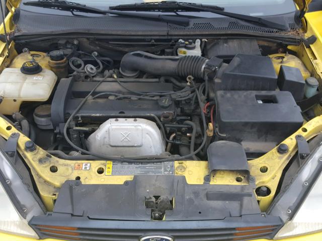 3FAFP31331R179609 - 2001 FORD FOCUS ZX3 YELLOW photo 7