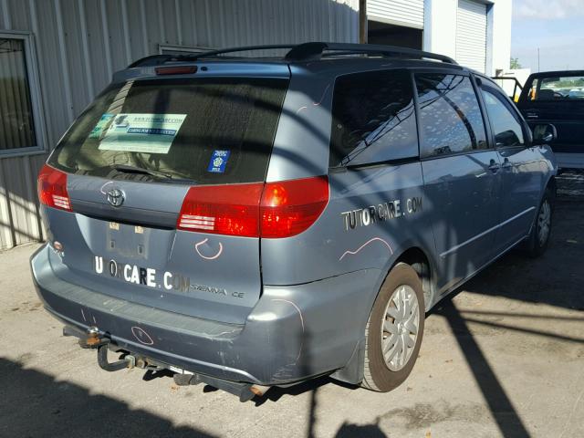 5TDZA23C95S344064 - 2005 TOYOTA SIENNA CE BLUE photo 4