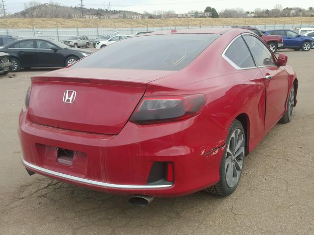 1HGCT2B86EA007234 - 2014 HONDA ACCORD EXL RED photo 4