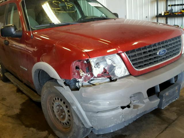 1FMZU62E72ZA92659 - 2002 FORD EXPLORER X MAROON photo 9