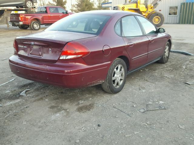 1FAFP56UX6A137601 - 2006 FORD TAURUS SEL BURGUNDY photo 4