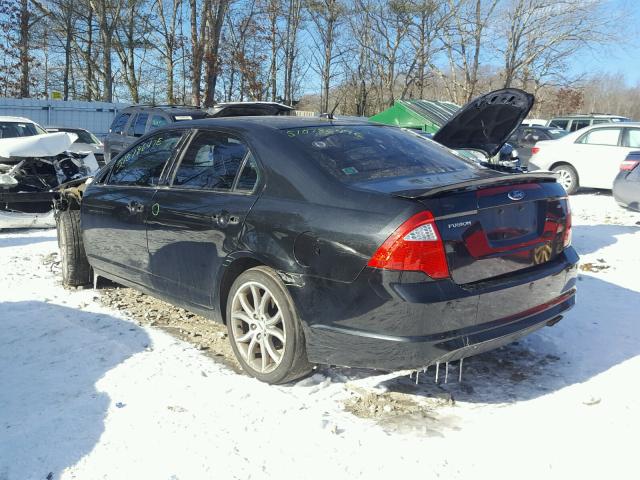 3FAHP0HAXAR230292 - 2010 FORD FUSION SE BLACK photo 3