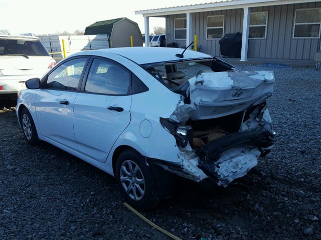 KMHCT4AE4CU096794 - 2012 HYUNDAI ACCENT GLS WHITE photo 3