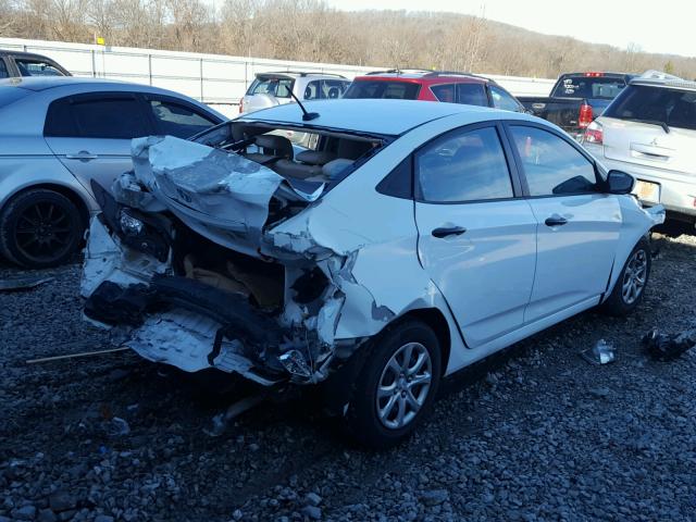 KMHCT4AE4CU096794 - 2012 HYUNDAI ACCENT GLS WHITE photo 4