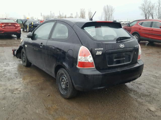 KMHCN35C58U088420 - 2008 HYUNDAI ACCENT BAS BLACK photo 3