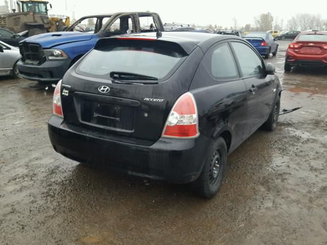 KMHCN35C58U088420 - 2008 HYUNDAI ACCENT BAS BLACK photo 4