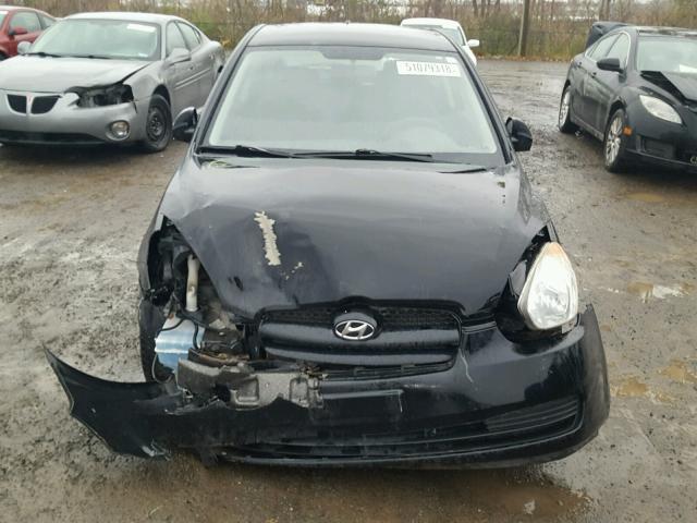 KMHCN35C58U088420 - 2008 HYUNDAI ACCENT BAS BLACK photo 9