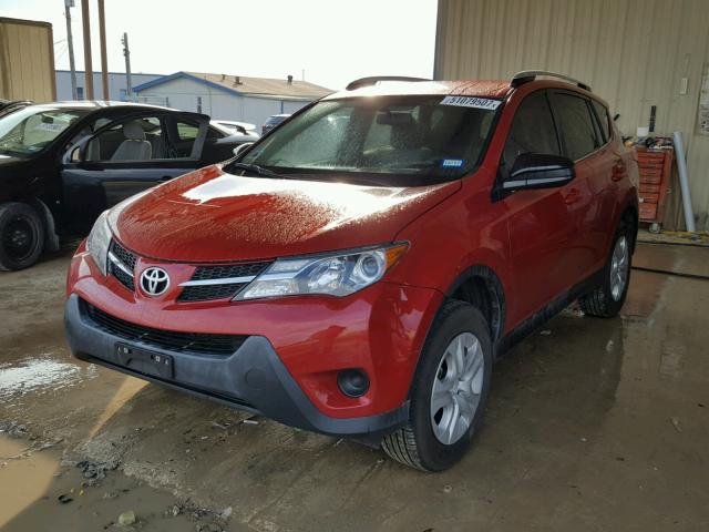 2T3ZFREV2DW070065 - 2013 TOYOTA RAV4 LE RED photo 2